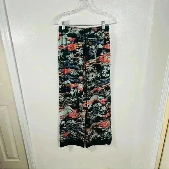 Free People Wide Leg Pants Blue Lagoon Loungewear Beach Pool Vacation Tropical - Picture 2 of 8